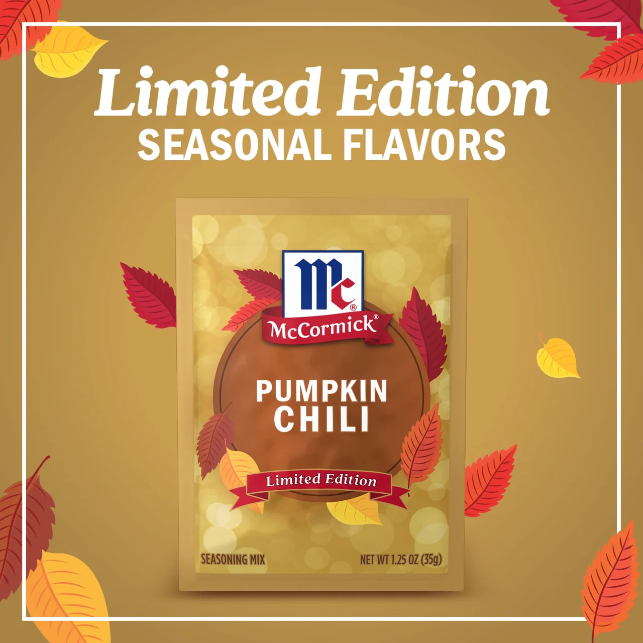 McCormick® Pumpkin Chili Seasoning Mix, 1.25 oz (6-Pack) - Image 17