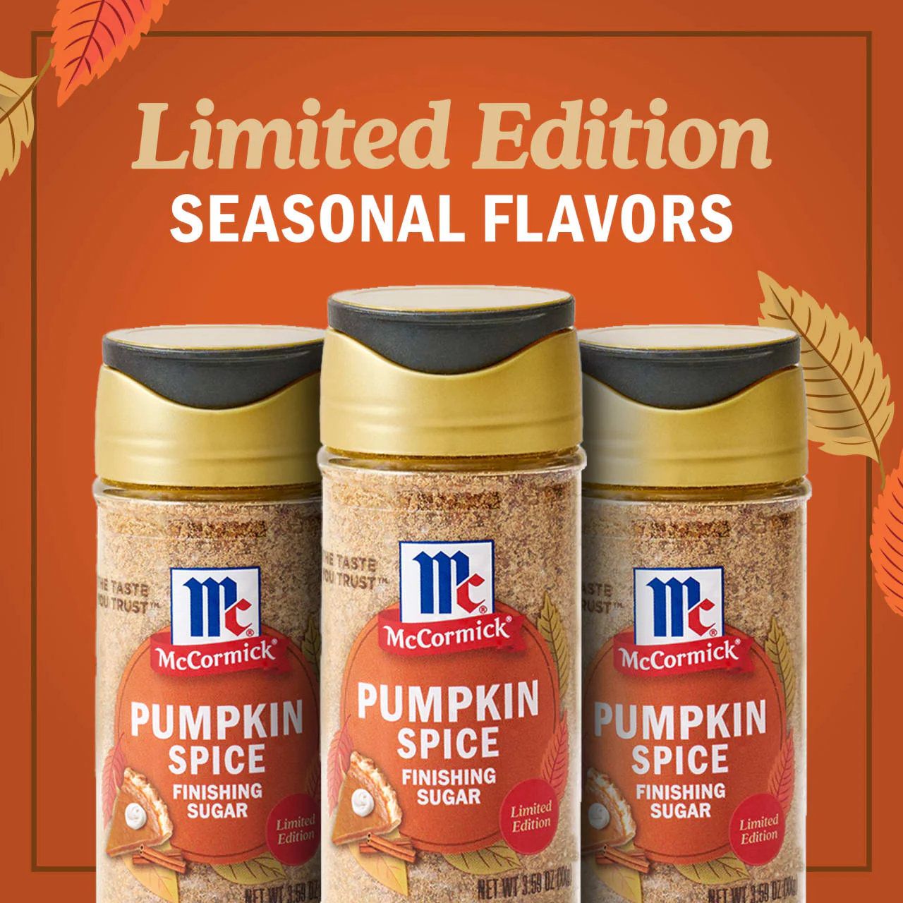 McCormick® Pumpkin Spice Finishing Sugar, 3.66 oz - Image 3