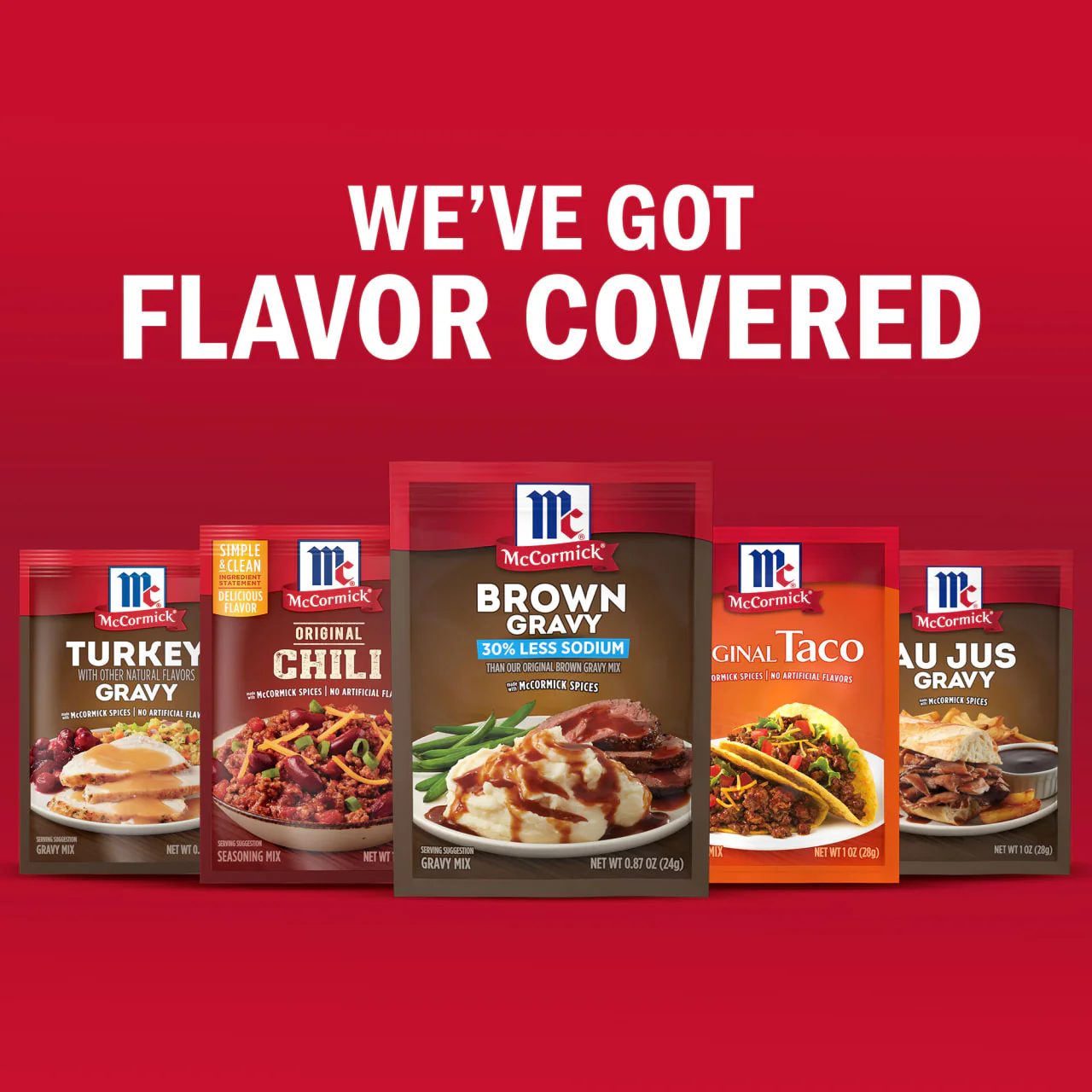 McCormick® 30% Less Sodium Brown Gravy Seasoning Mix, 0.87 oz - Image 21