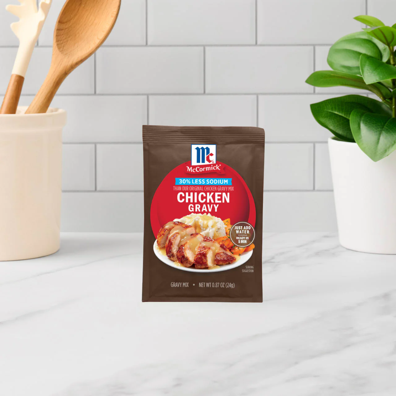 McCormick® 30% Less Sodium Chicken Gravy Mix, 0.87 oz - Image 17