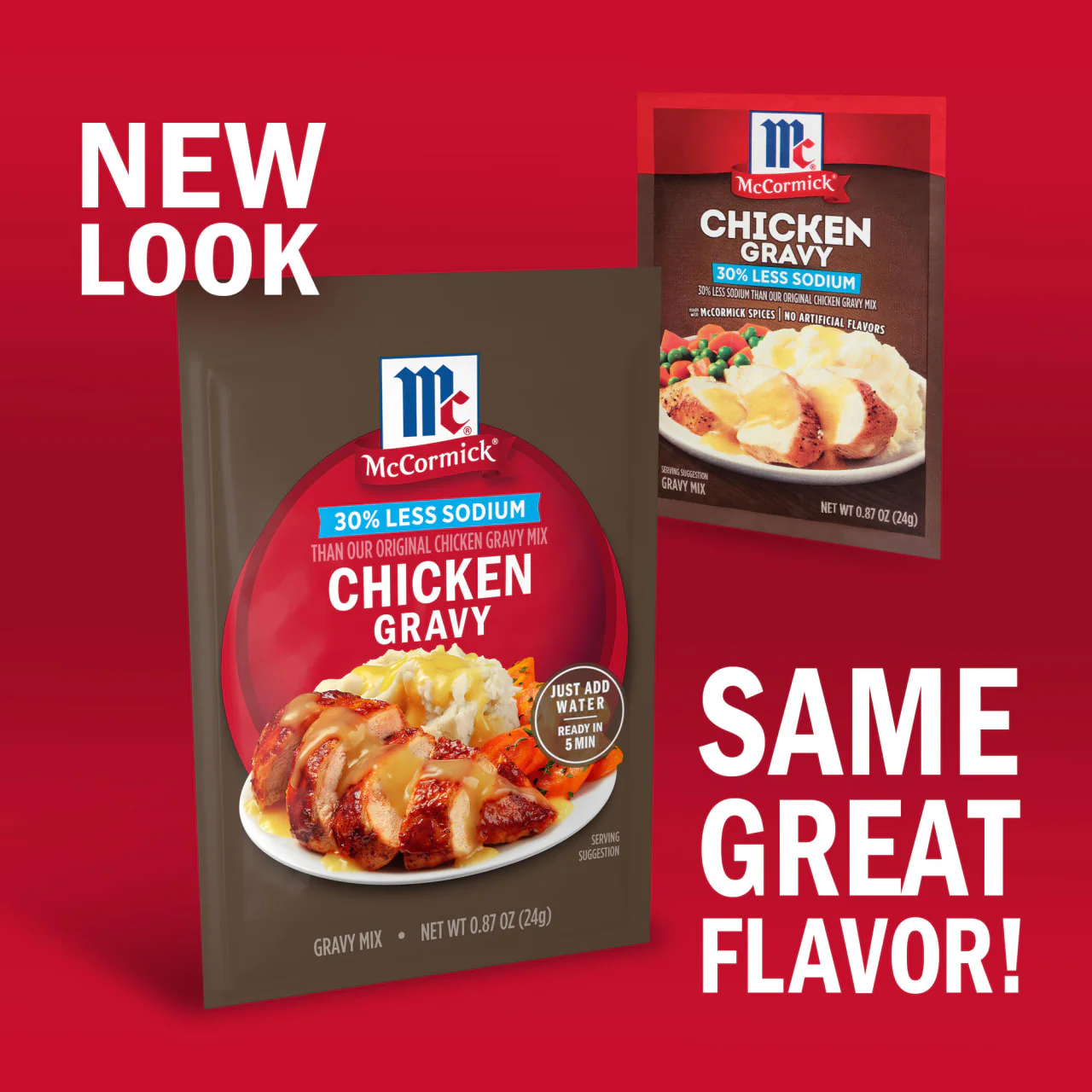McCormick® 30% Less Sodium Chicken Gravy Mix, 0.87 oz - Image 3