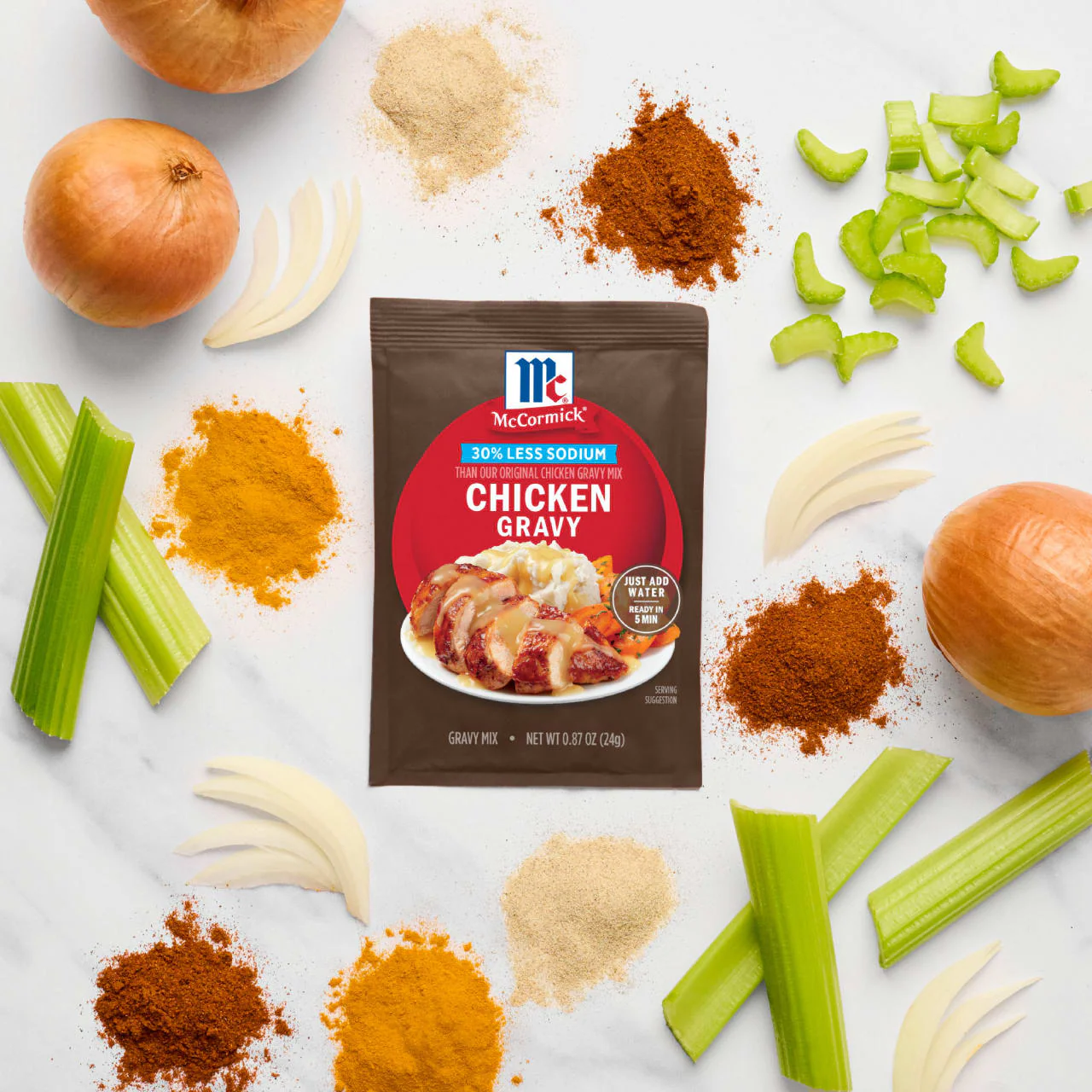 McCormick® 30% Less Sodium Chicken Gravy Mix, 0.87 oz - Image 8
