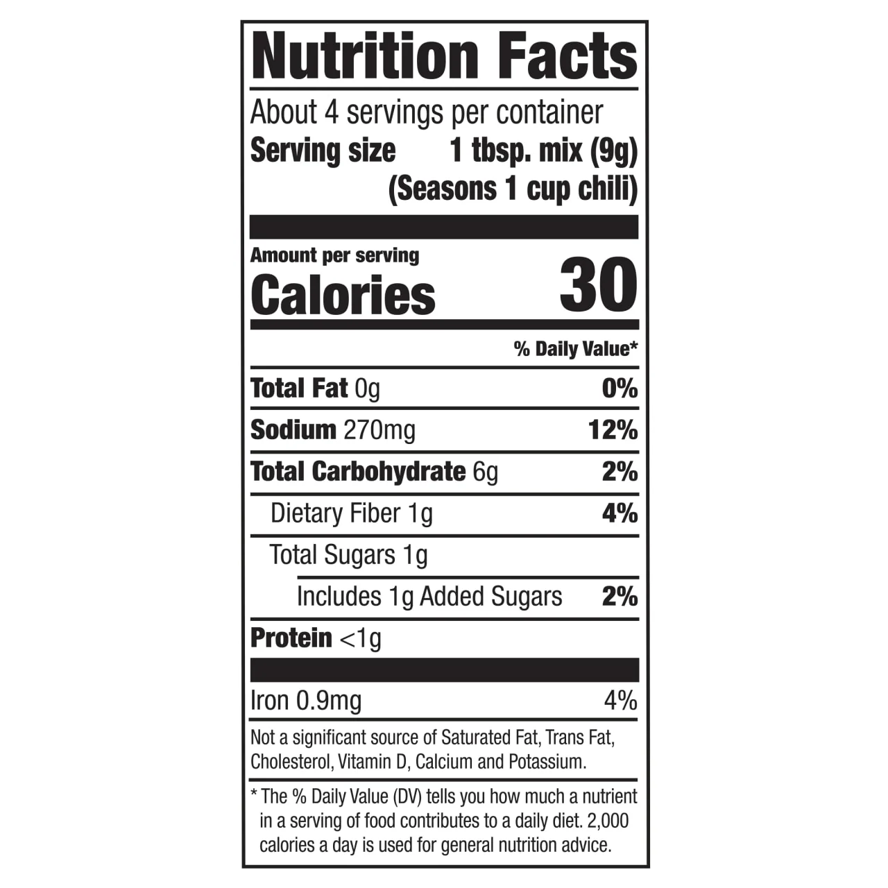McCormick® 30% Less Sodium Chili Mild Seasoning Mix, 1.25 oz - Image 12