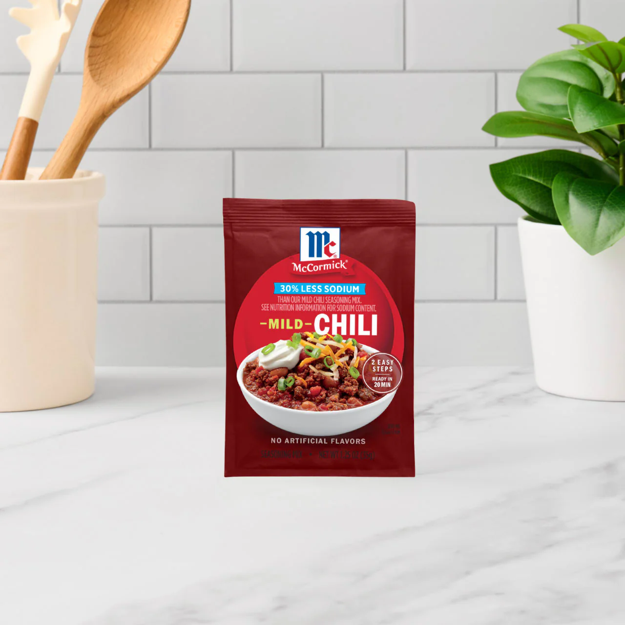 McCormick® 30% Less Sodium Chili Mild Seasoning Mix, 1.25 oz - Image 17