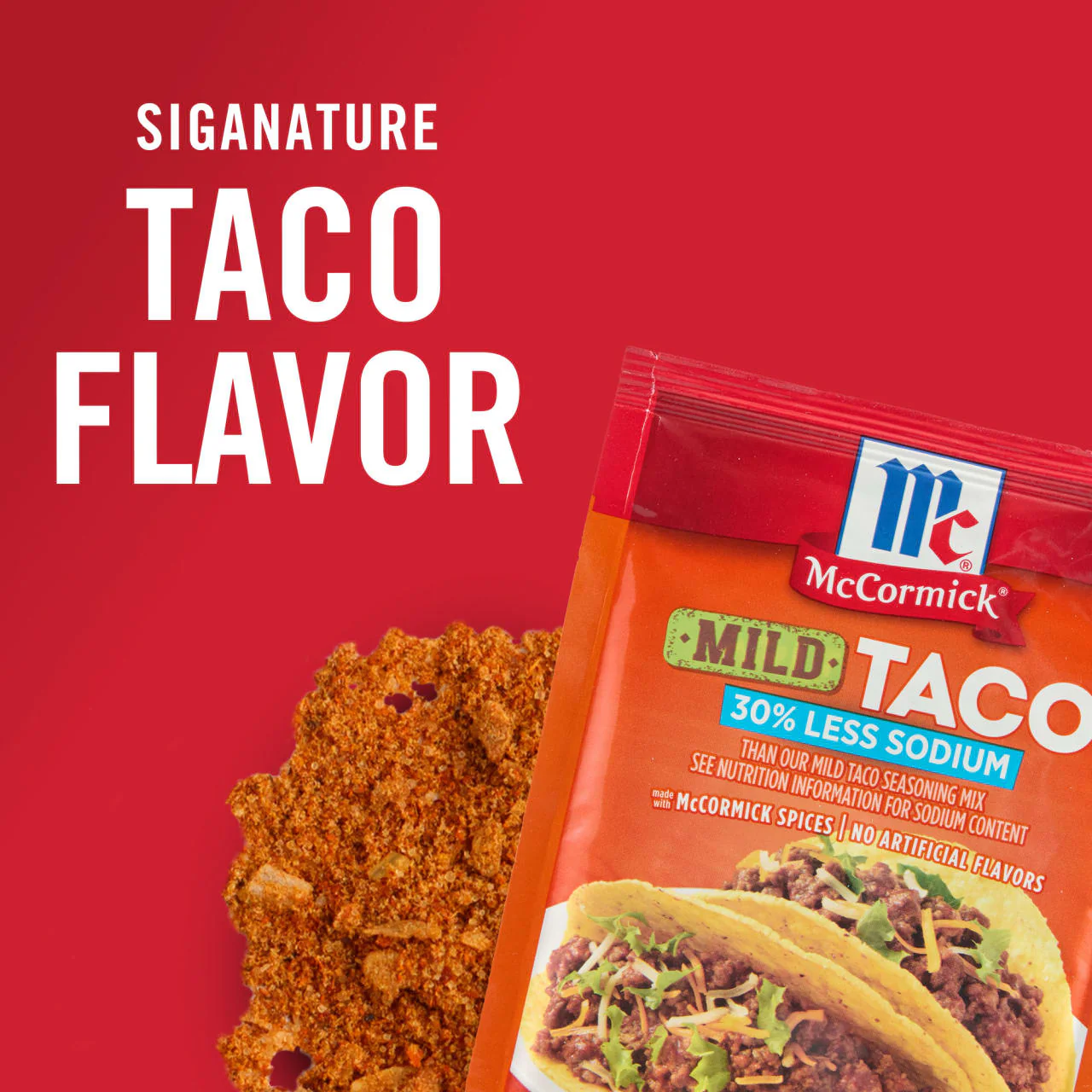 McCormick® 30% Less Sodium Mild Taco Seasoning Mix, 1 oz (6-Pack) - Image 4