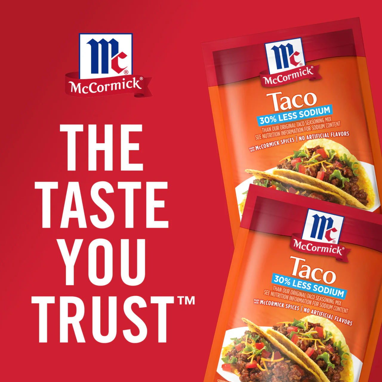 McCormick® 30% Less Sodium Taco Seasoning Mix, 1 oz (6-Pack) - Image 19
