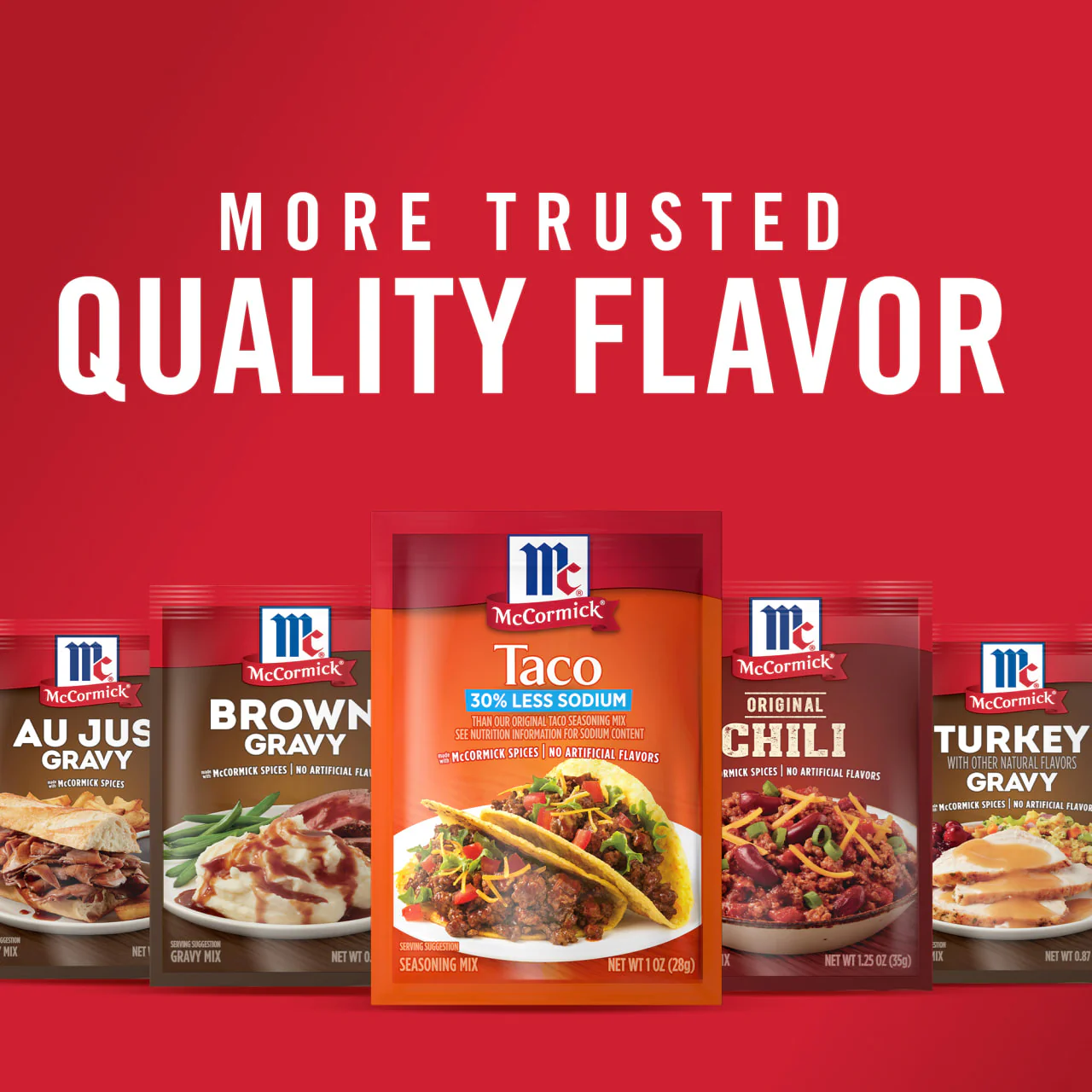 McCormick® 30% Less Sodium Taco Seasoning Mix, 1 oz (6-Pack) - Image 20