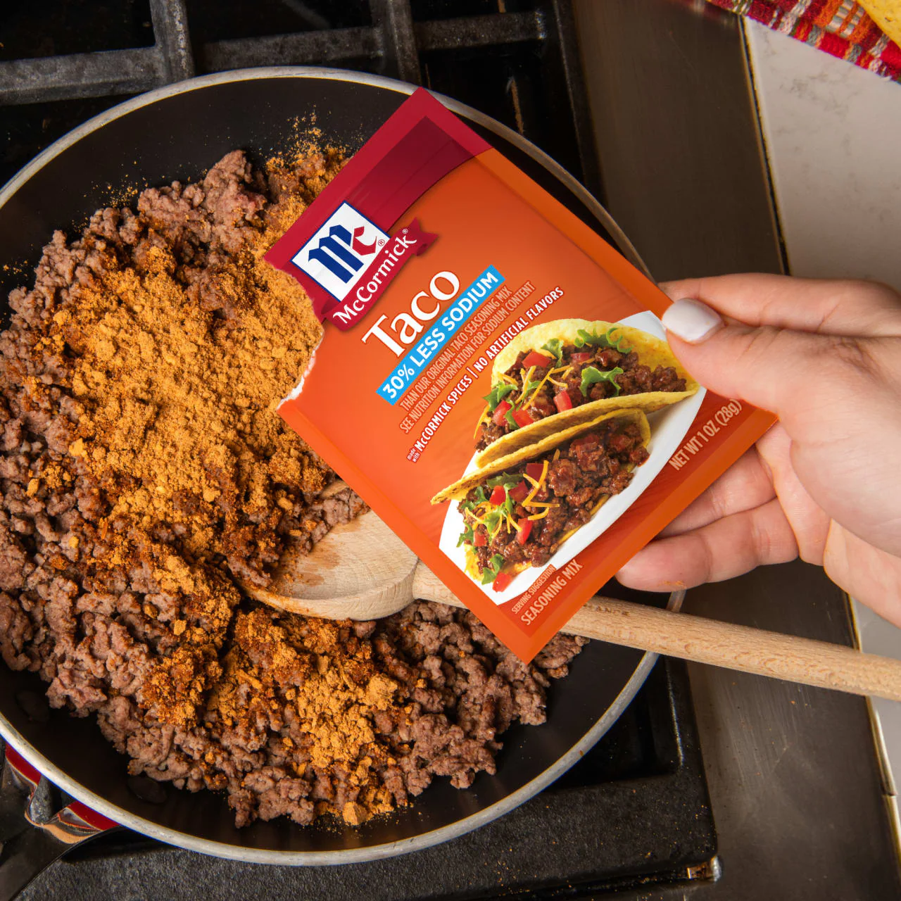 McCormick® 30% Less Sodium Taco Seasoning Mix, 1 oz (6-Pack) - Image 5
