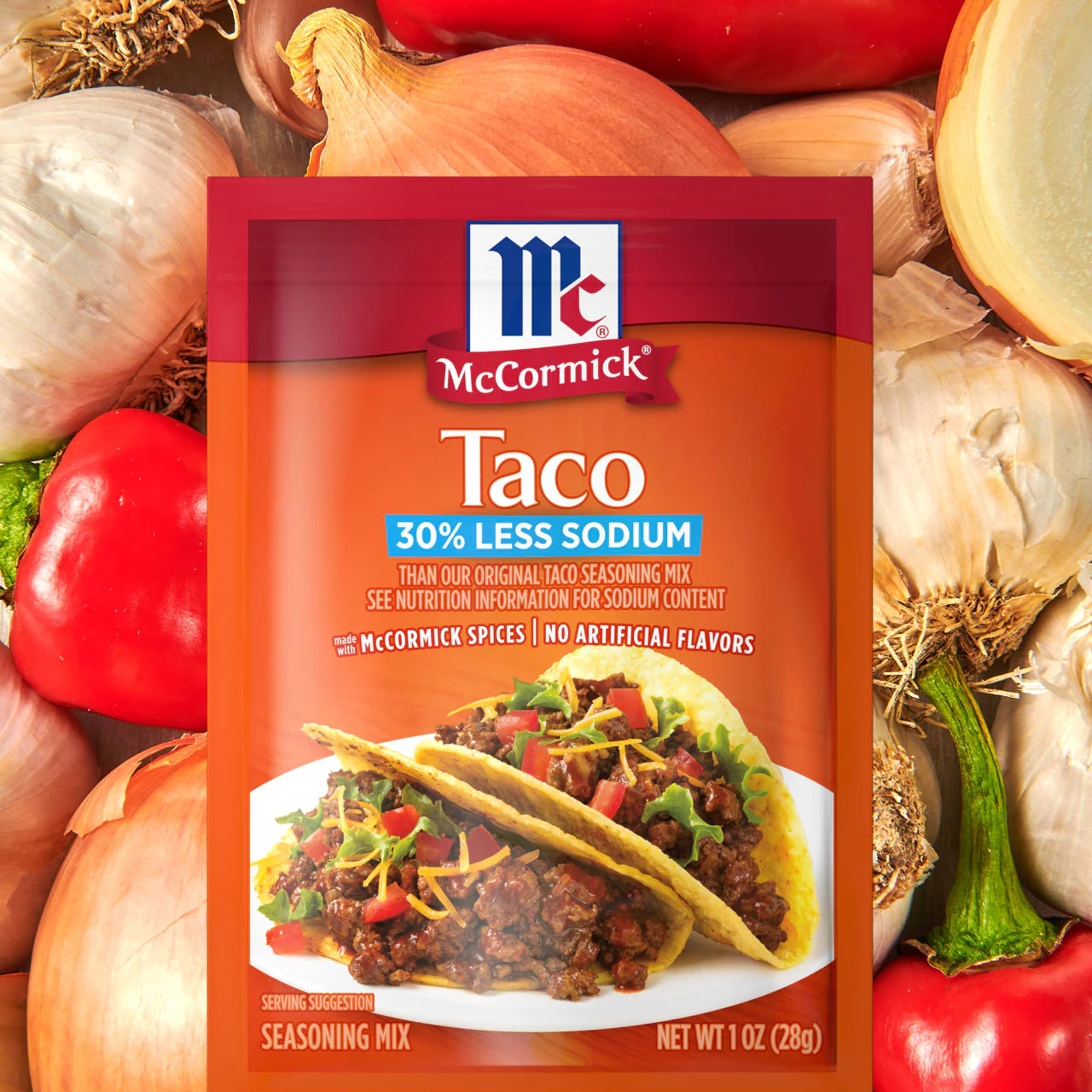 McCormick® 30% Less Sodium Taco Seasoning Mix, 1 oz (6-Pack) - Image 7