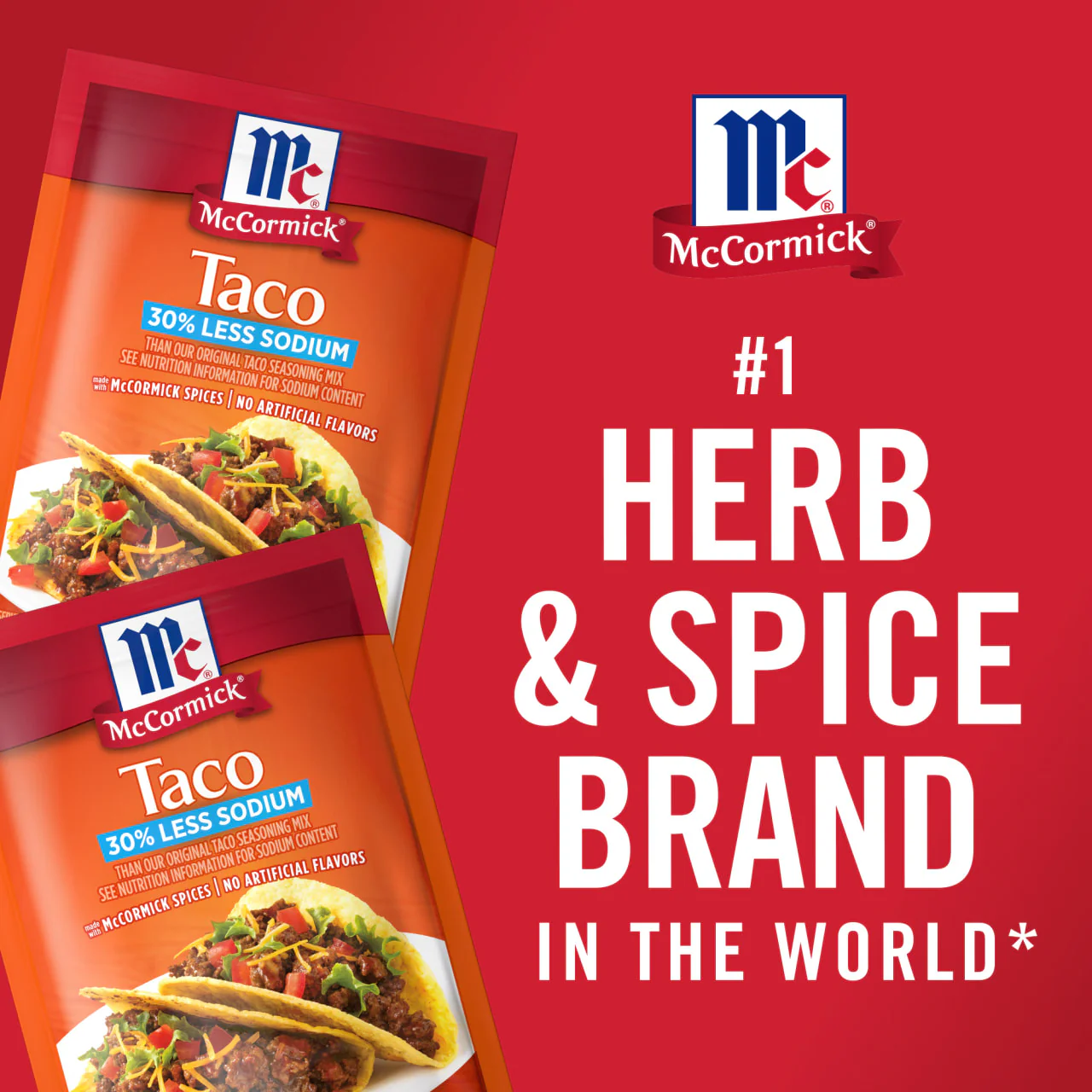 McCormick® 30% Less Sodium Taco Seasoning Mix, 1 oz (6-Pack) - Image 8