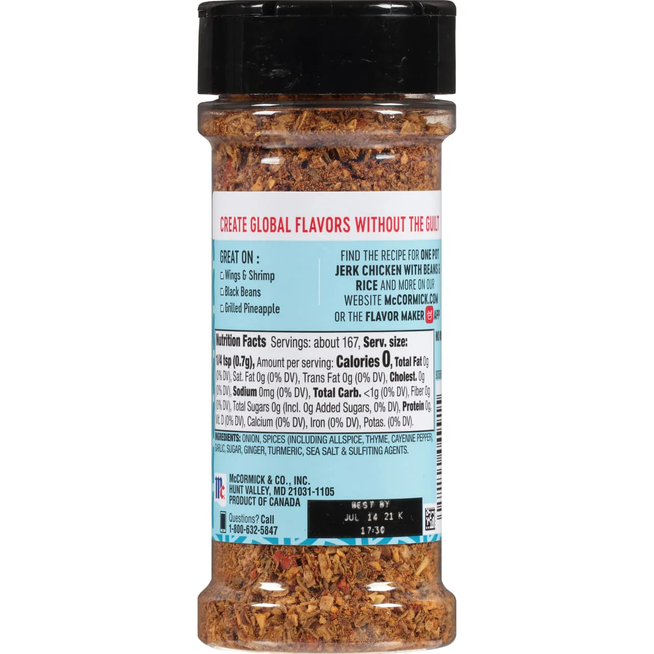 McCormick® A Hint of Sea Salt Caribbean Jerk Chicken Seasoning, 4.13 oz - Image 8