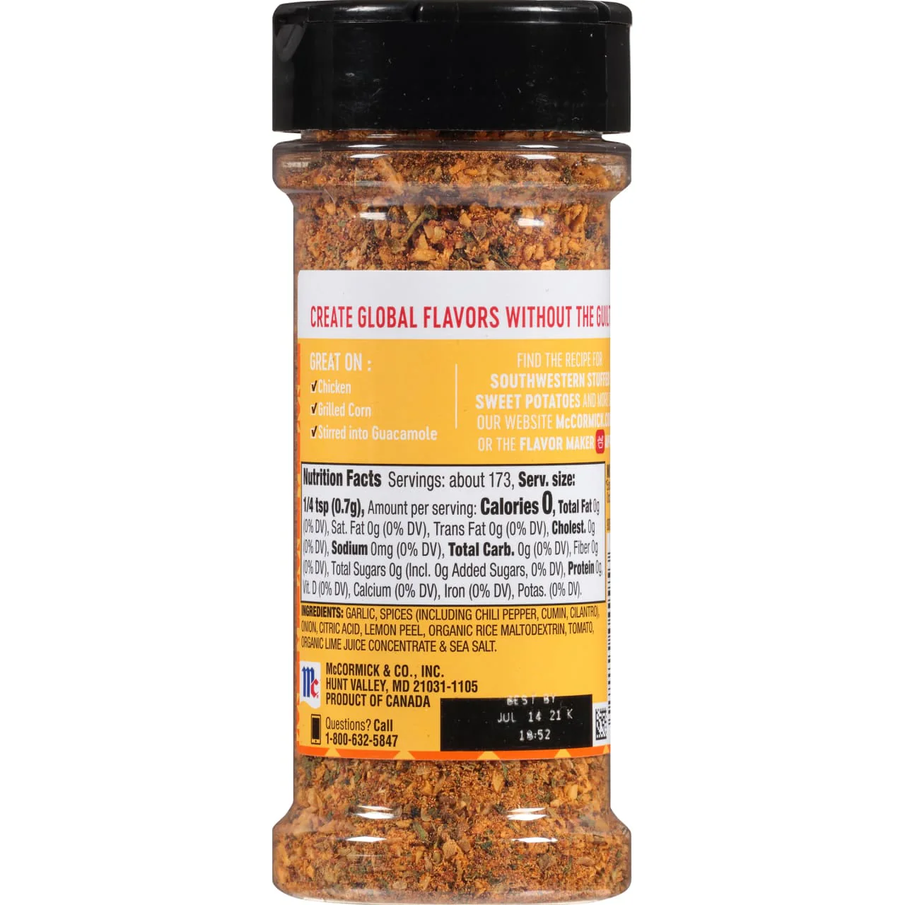 McCormick® A Hint of Sea Salt Mexican Taco Truck Seasoning, 4.27 oz - Image 9