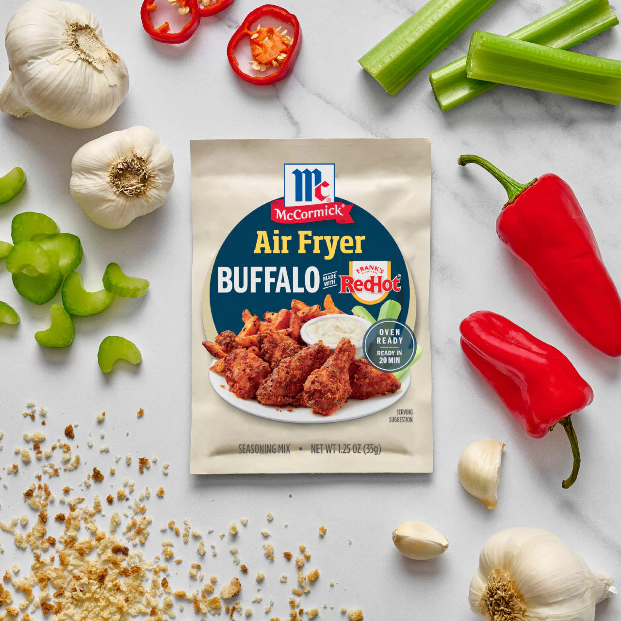 McCormick® Air Fryer Buffalo Seasoning Mix, 1.25 oz (6-Pack) - Image 8