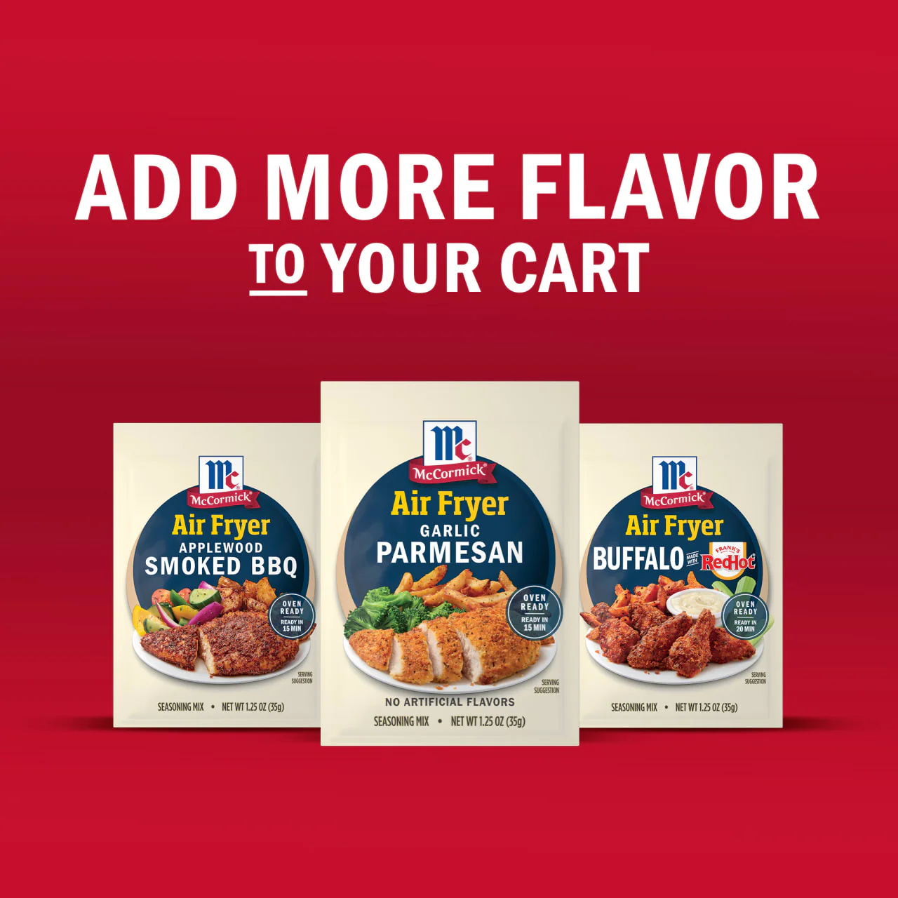 McCormick® Air Fryer Garlic Parmesan Seasoning Mix, 1.25 oz (6-Pack) - Image 13