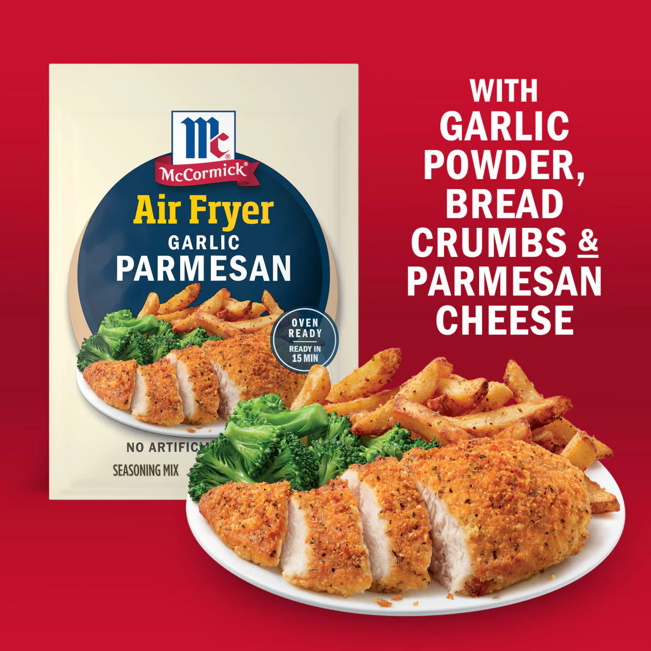 McCormick® Air Fryer Garlic Parmesan Seasoning Mix, 1.25 oz (6-Pack) - Image 4