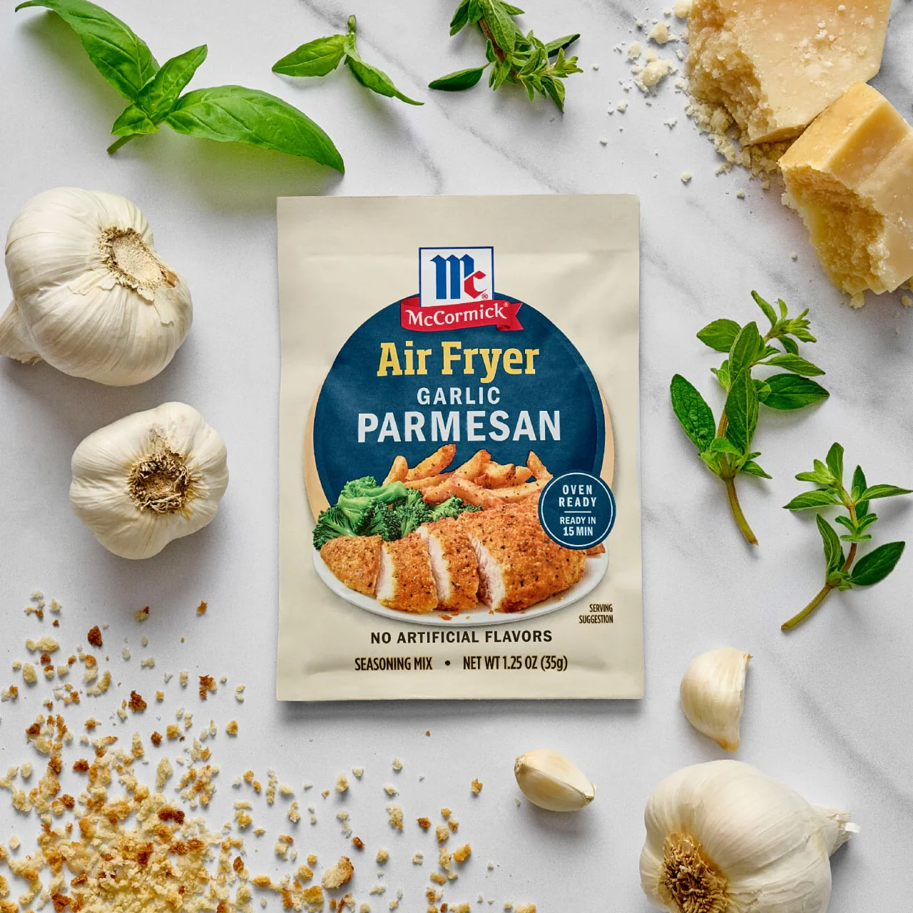 McCormick® Air Fryer Garlic Parmesan Seasoning Mix, 1.25 oz (6-Pack) - Image 8