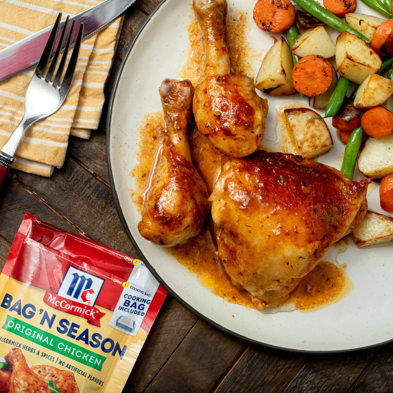 McCormick® Bag 'n Season® Original Chicken Cooking Bag & Seasoning Mix, 1.25 oz (6-Pack) - Image 4