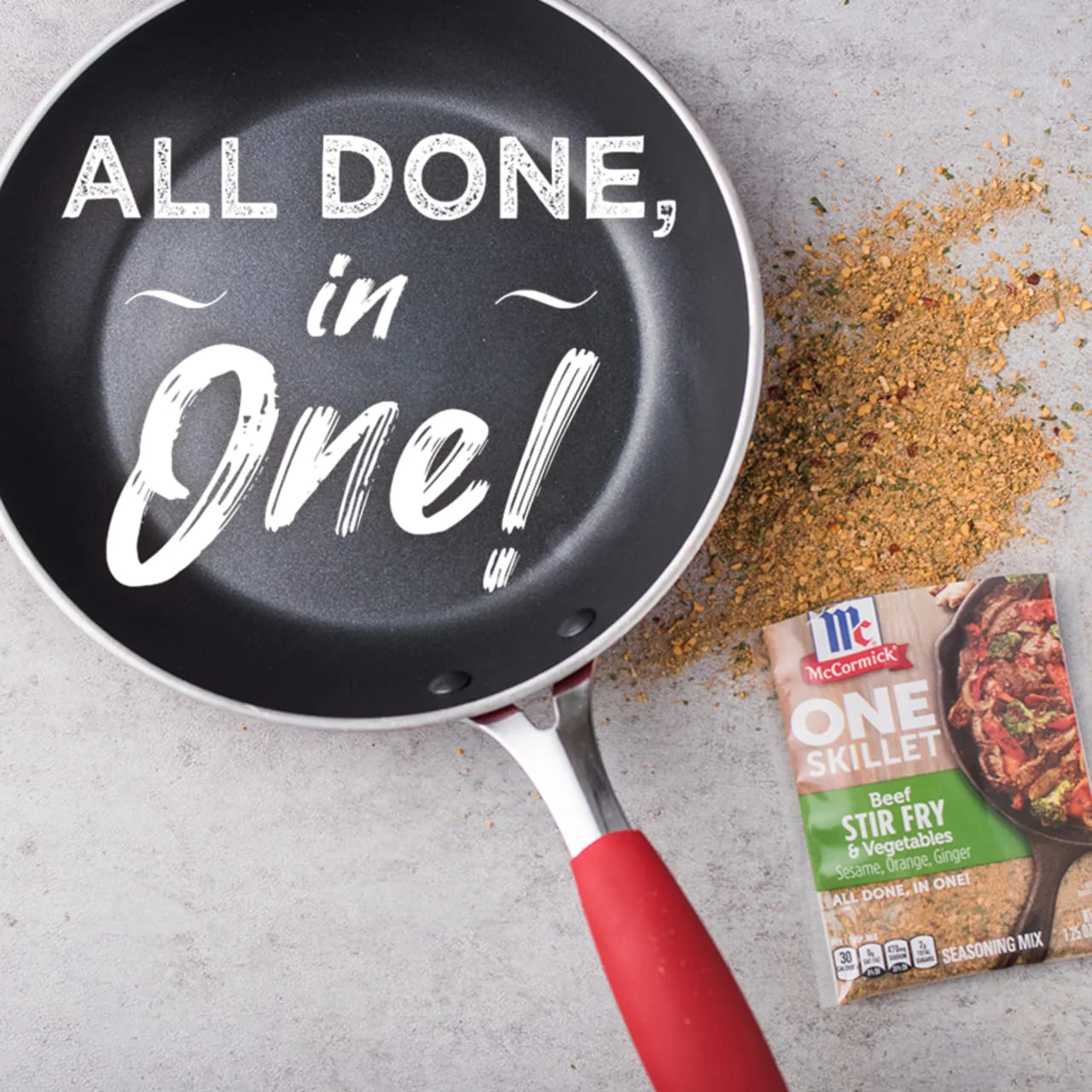 McCormick® Beef Stir Fry & Vegetables One Skillet Seasoning Mix, 1.25 oz - Image 5