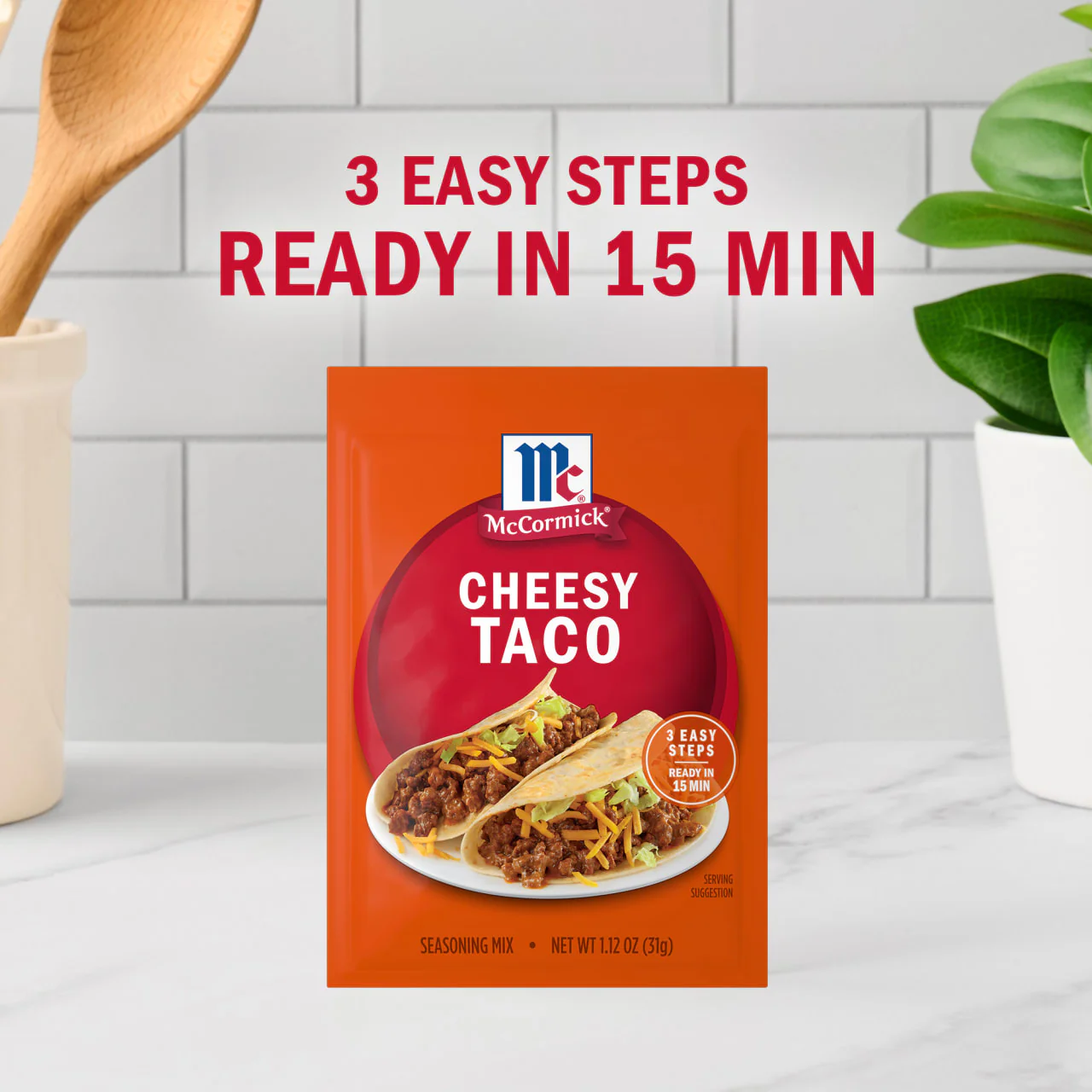 McCormick® Cheesy Taco Seasoning Mix, 1.12 oz (6-Pack) - Image 4