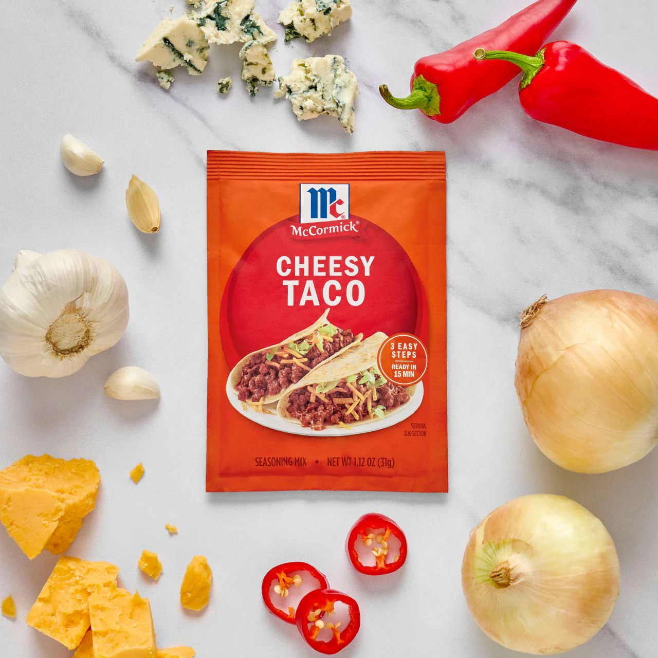 McCormick® Cheesy Taco Seasoning Mix, 1.12 oz (6-Pack) - Image 8