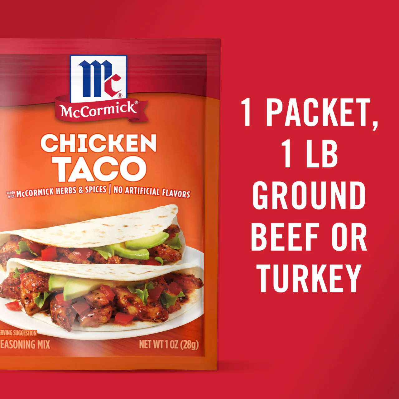 McCormick® Chicken Taco Seasoning Mix, 1 oz (6-Pack) - Image 4