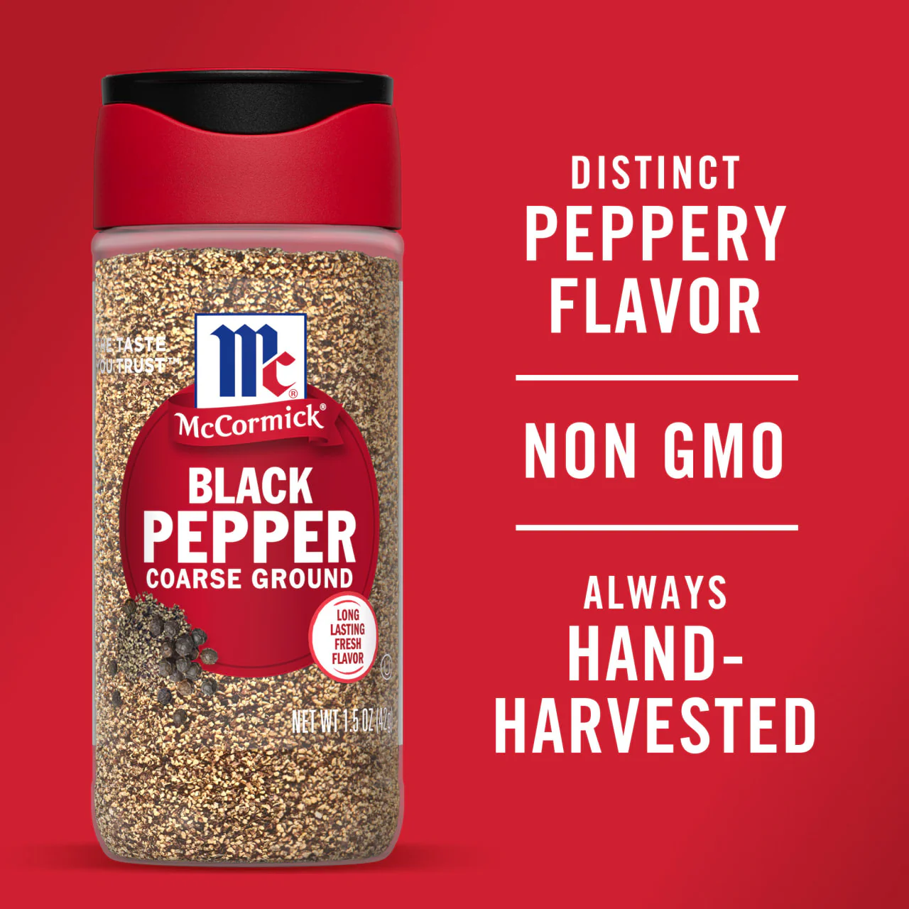 McCormick® Coarse Ground Black Pepper, 1.5 oz - Image 3