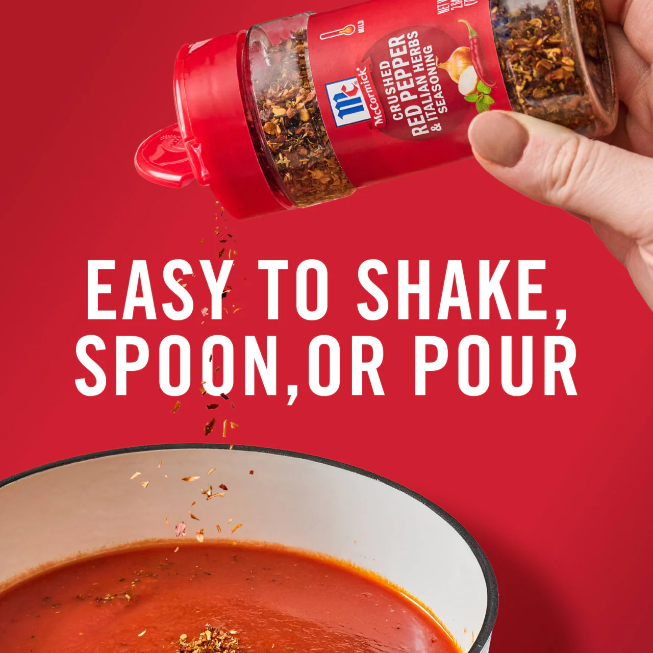 McCormick® Crushed Red Pepper & Italian Herb Seasoning, 2.64 oz - Image 4