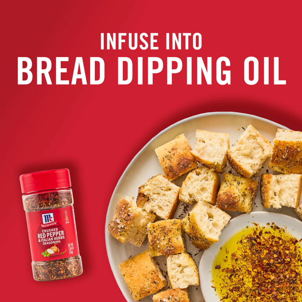 McCormick® Crushed Red Pepper & Italian Herb Seasoning, 2.64 oz - Image 5