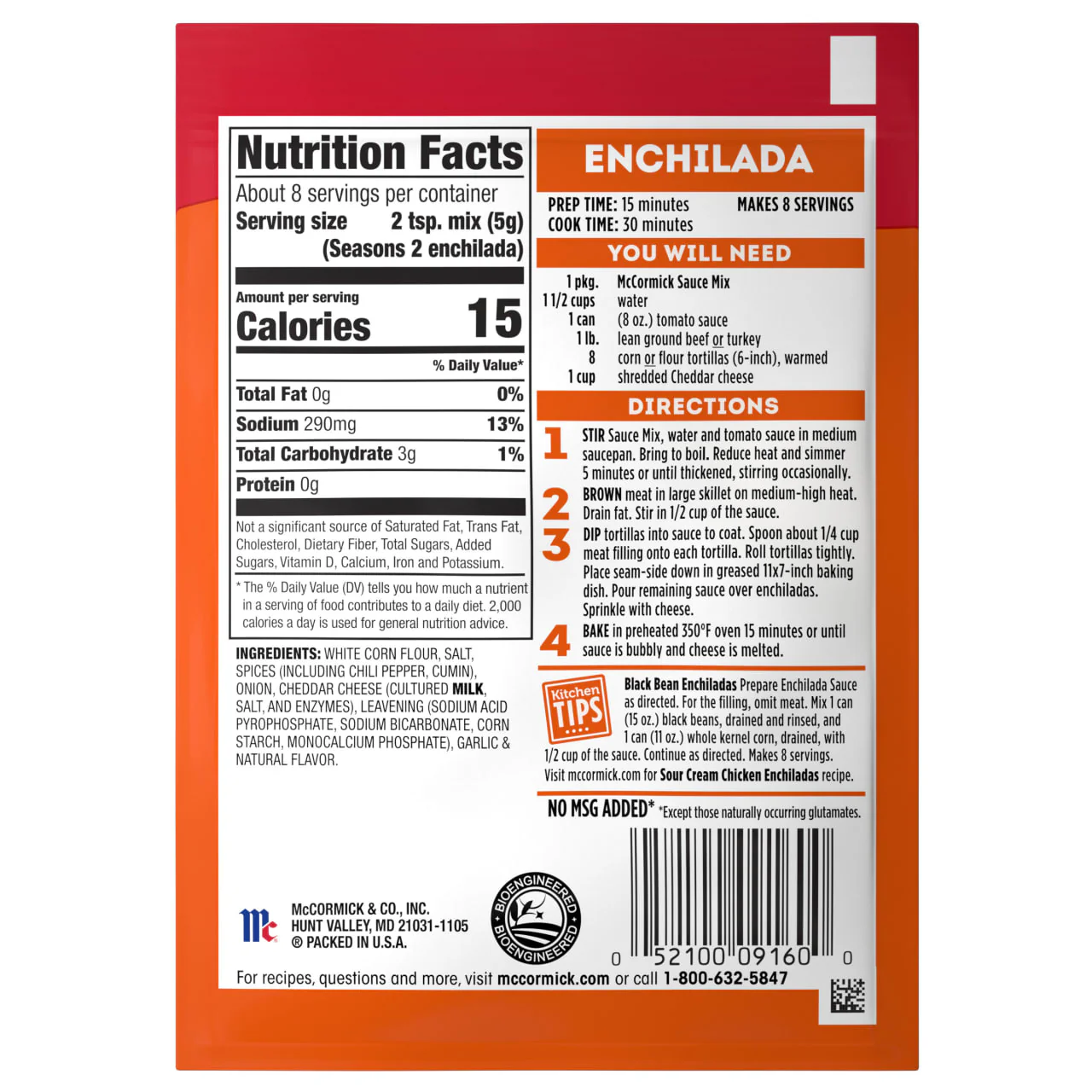McCormick® Enchilada Sauce Mix, 1.5 oz (6-Pack) - Image 17