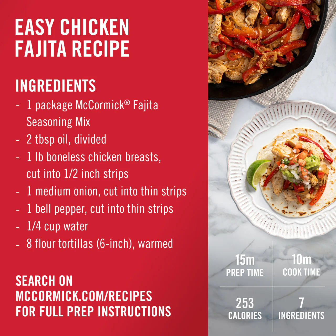 McCormick® Fajita Seasoning Mix, 1.12 oz (6-Pack) - Image 6