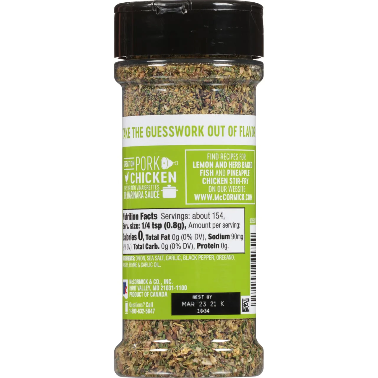 McCormick® Garlic, Herb and Black Pepper and Sea Salt All Purpose Seasoning, 4.37 oz - Image 9