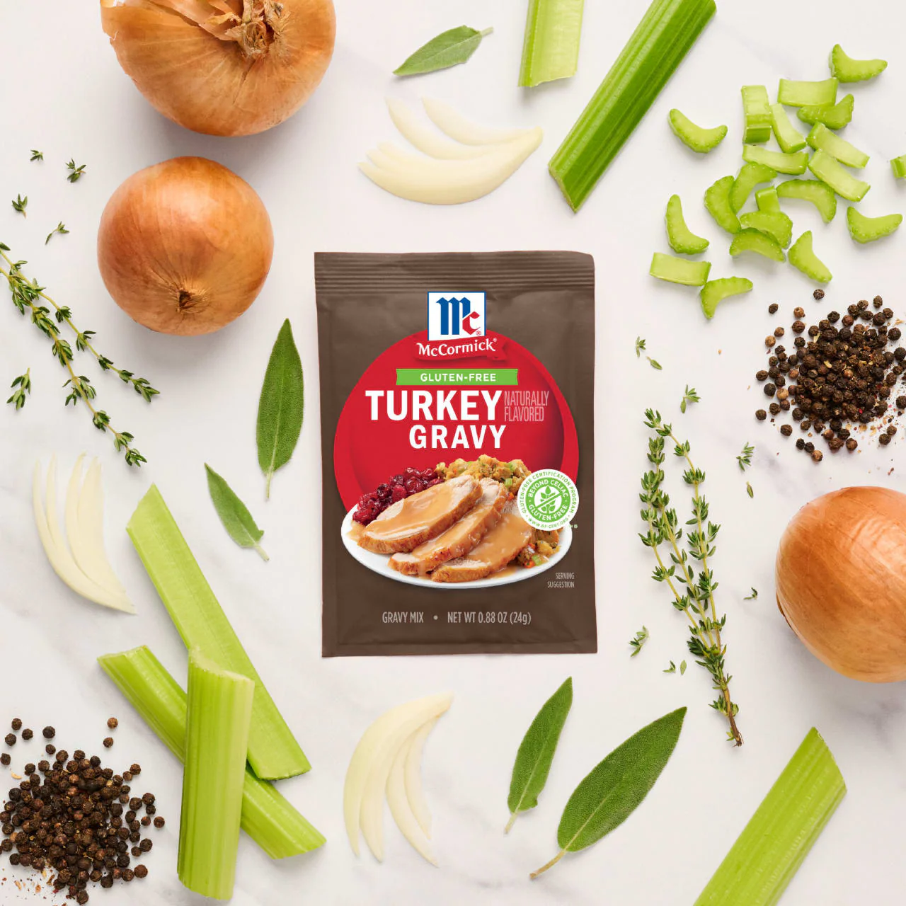 McCormick® Gluten Free Turkey Gravy Mix, 0.88 oz - Image 7