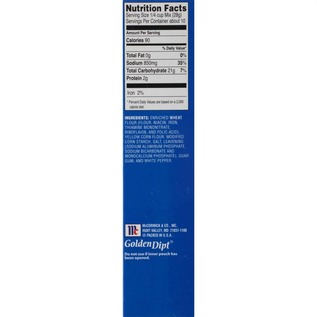 McCormick® Golden Dipt® Beer Batter Seafood Batter Mix, 10 oz - Image 8
