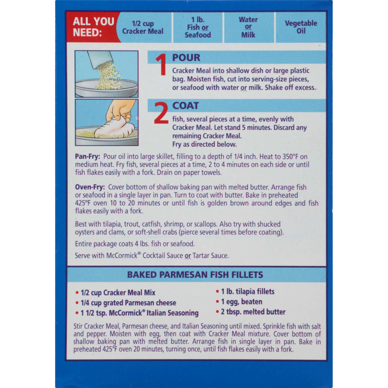 McCormick® Golden Dipt® Cracker Meal Seafood Fry Mix, 10 oz - Image 7