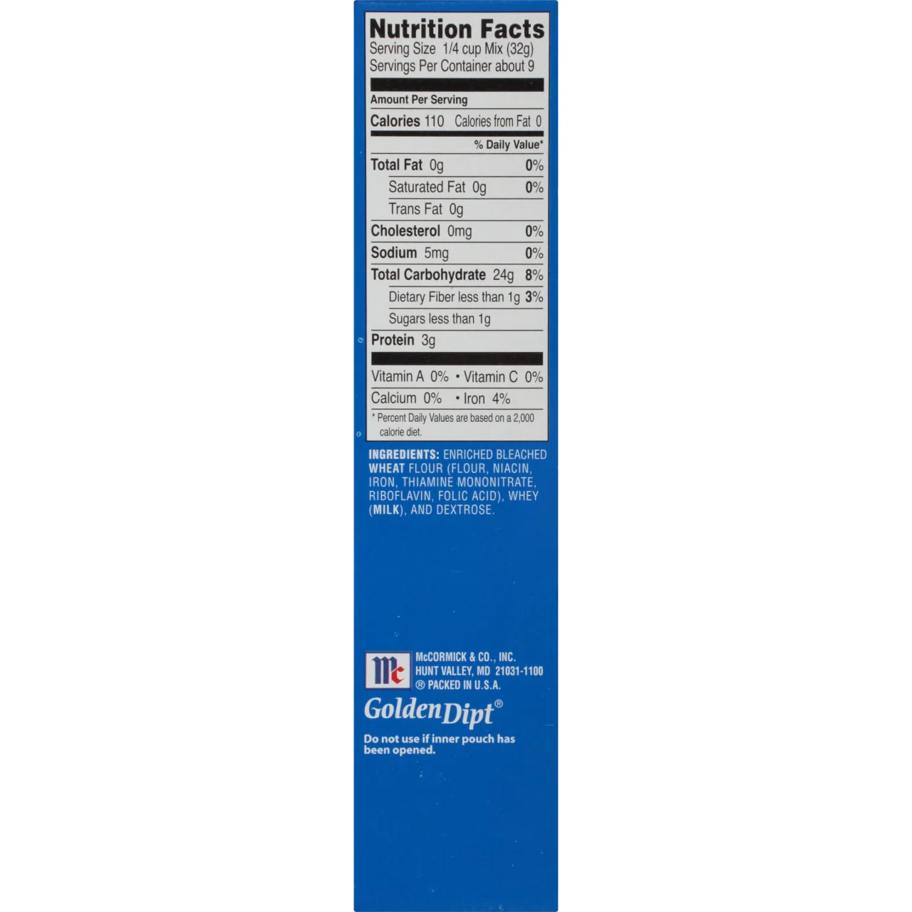 McCormick® Golden Dipt® Cracker Meal Seafood Fry Mix, 10 oz - Image 8