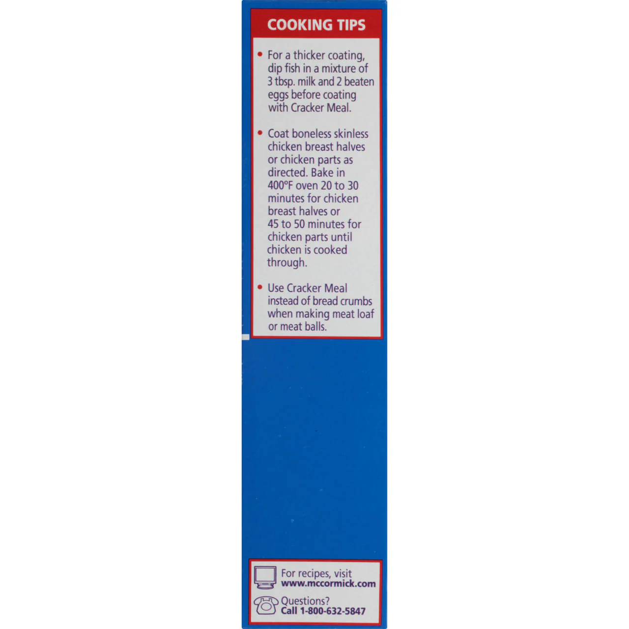 McCormick® Golden Dipt® Cracker Meal Seafood Fry Mix, 10 oz - Image 9