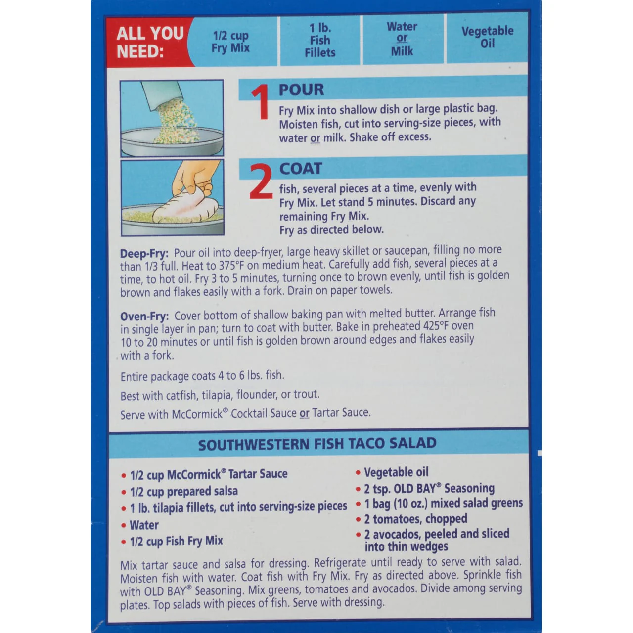 McCormick® Golden Dipt® Fish Fry Seafood Fry Mix, 10 oz - Image 8