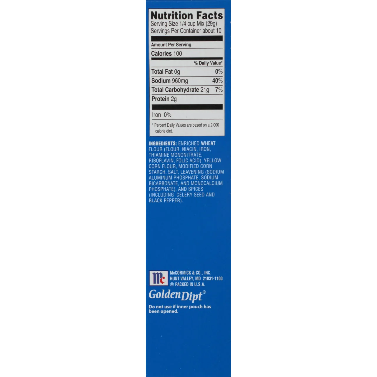 McCormick® Golden Dipt® Fish 'n Chips Seafood Batter Mix, 10 oz - Image 9