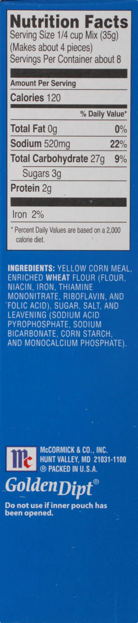 McCormick® Golden Dipt® Hush Puppy Corn Meal Fry Mix, 10 oz - Image 9