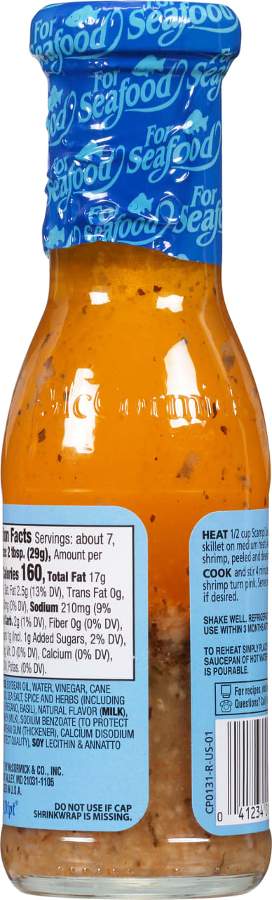 McCormick® Golden Dipt® Scampi Seafood Sauce, 7.5 oz - Image 7