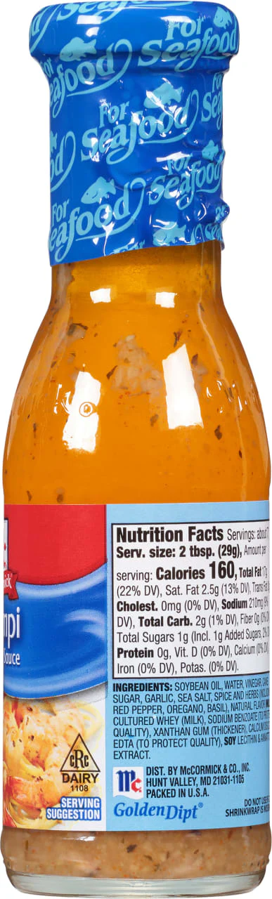 McCormick® Golden Dipt® Scampi Seafood Sauce, 7.5 oz - Image 8