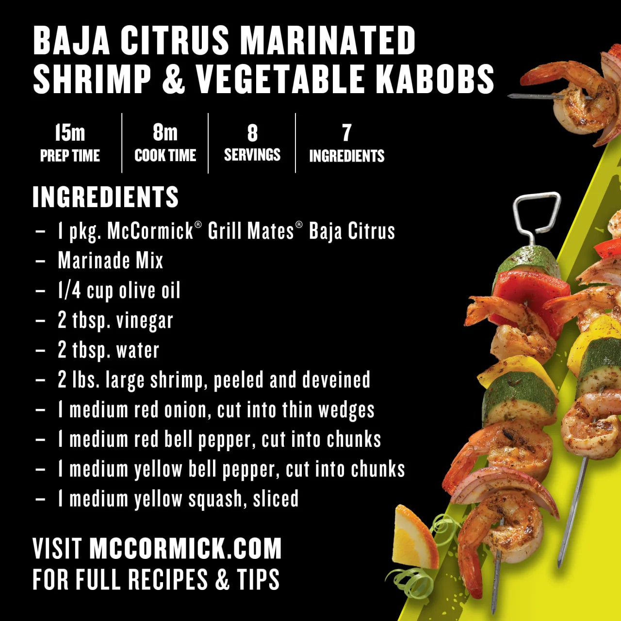 McCormick® Grill Mates® Baja Citrus Marinade Mix, 1 oz (6-Pack) - Image 6