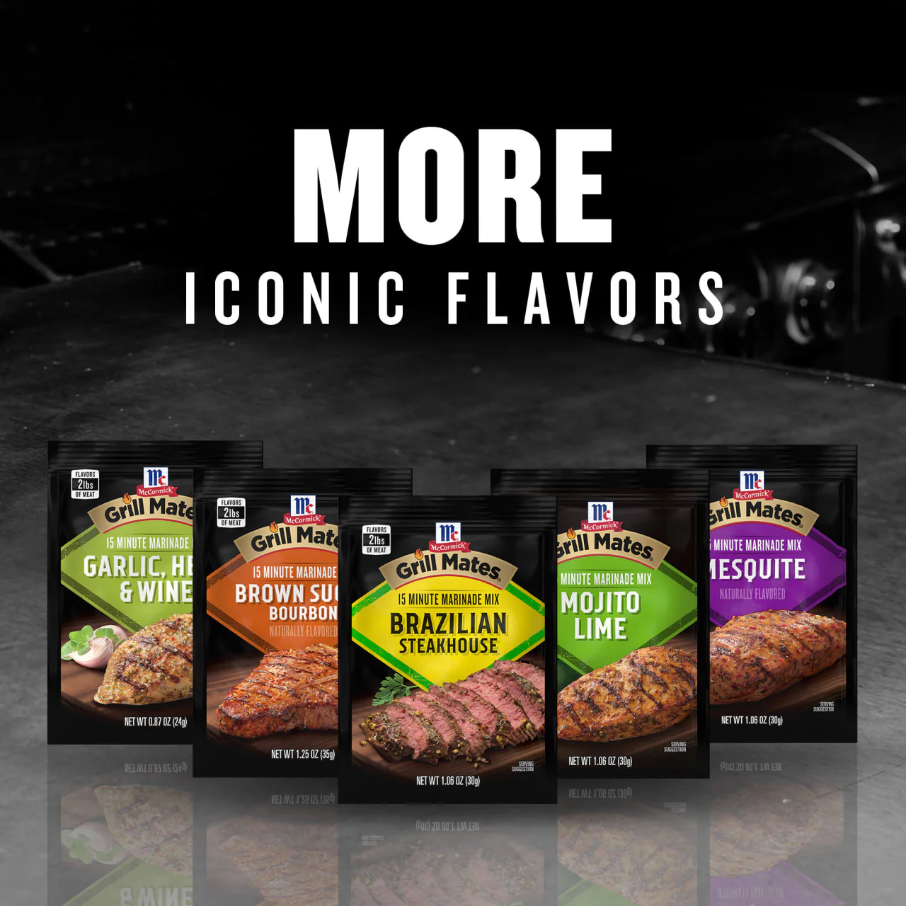 McCormick® Grill Mates® Brazilian Steakhouse Marinade, 1.06 oz (6-Pack) - Image 11
