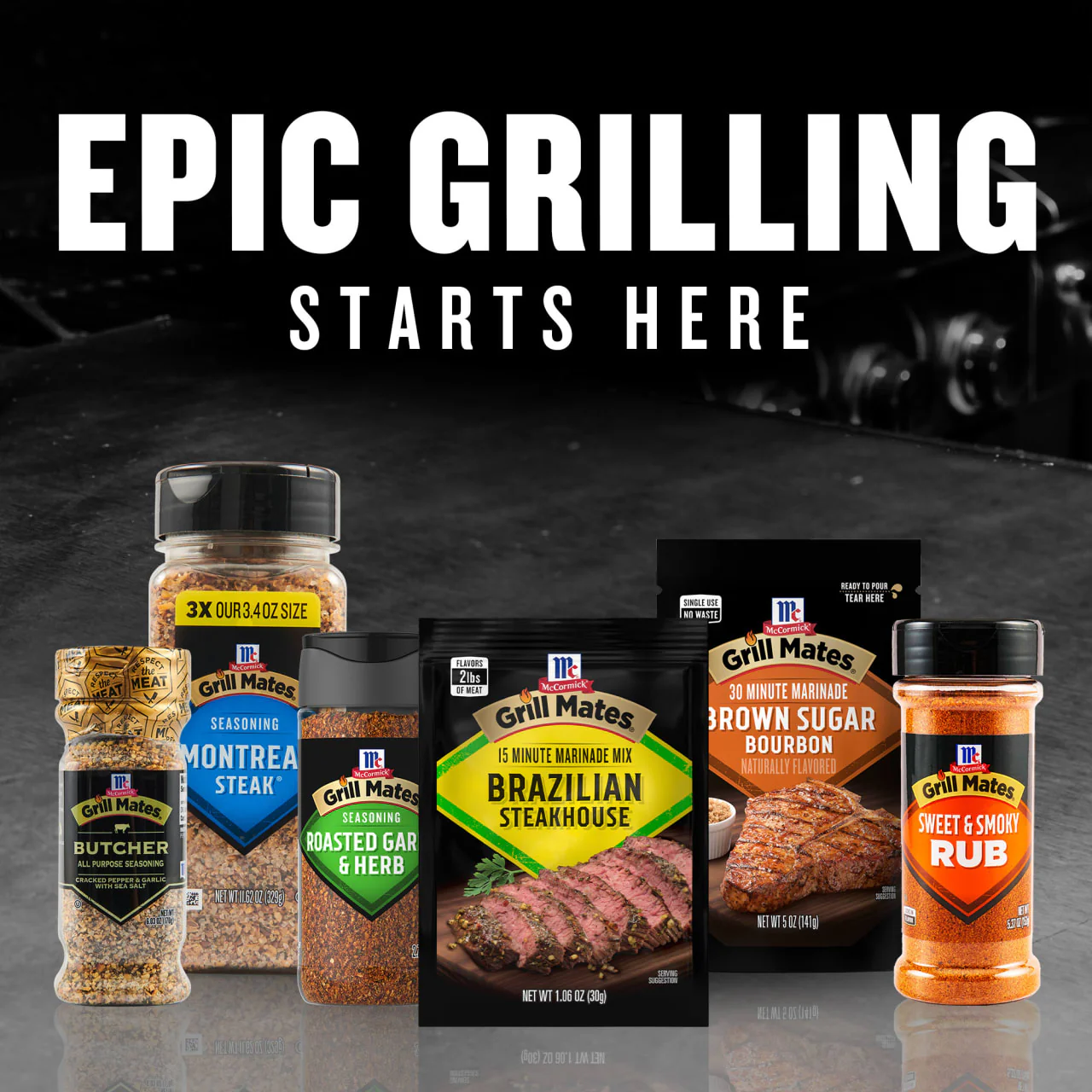 McCormick® Grill Mates® Brazilian Steakhouse Marinade, 1.06 oz (6-Pack) - Image 18