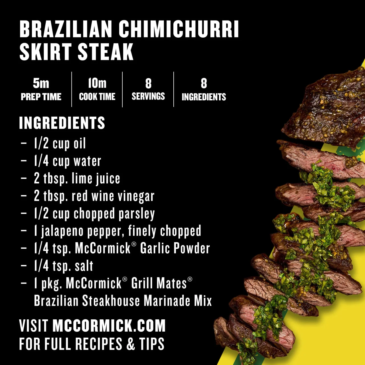McCormick® Grill Mates® Brazilian Steakhouse Marinade, 1.06 oz (6-Pack) - Image 6