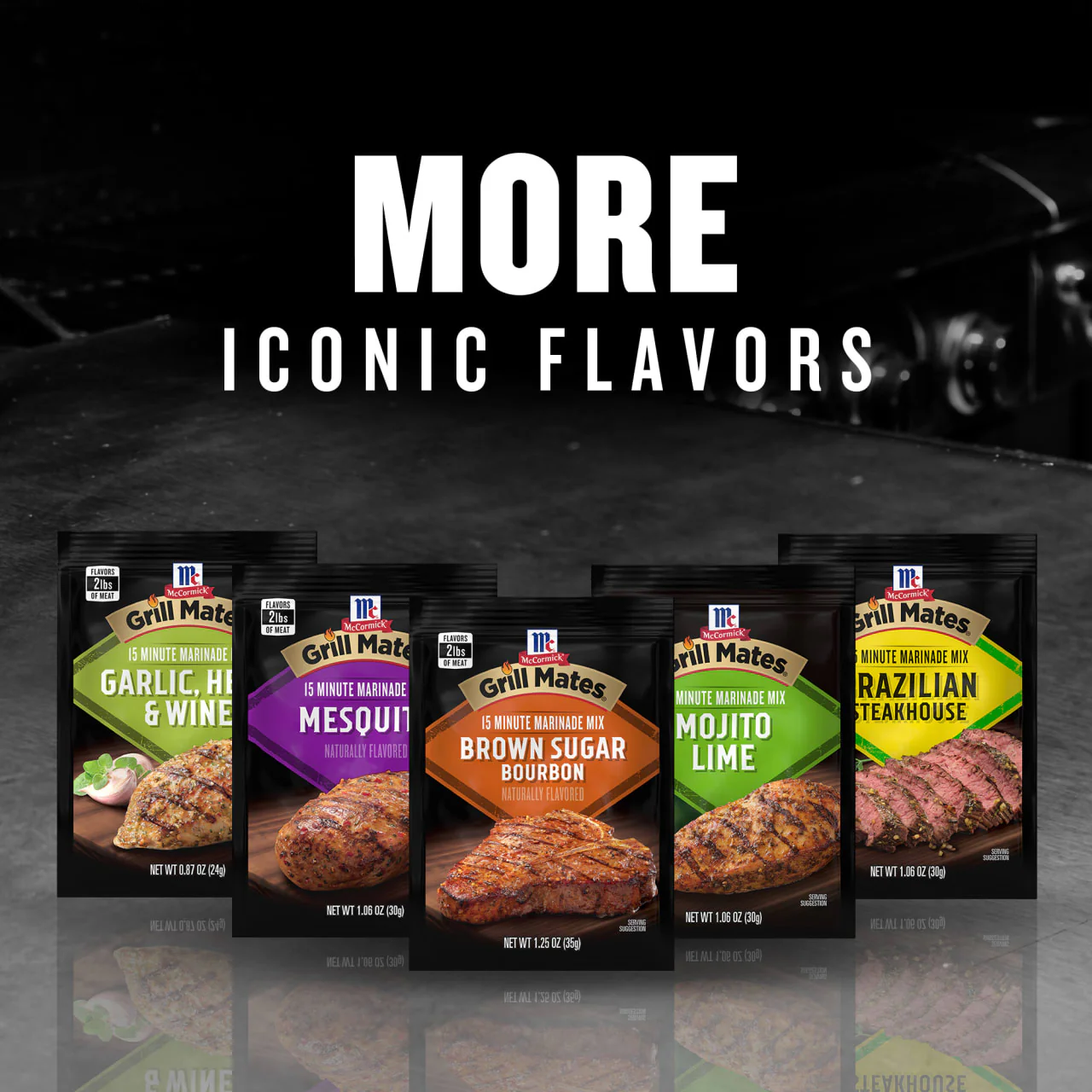 McCormick® Grill Mates® Brown Sugar Bourbon Marinade, 1.25 oz (6-Pack) - Image 11