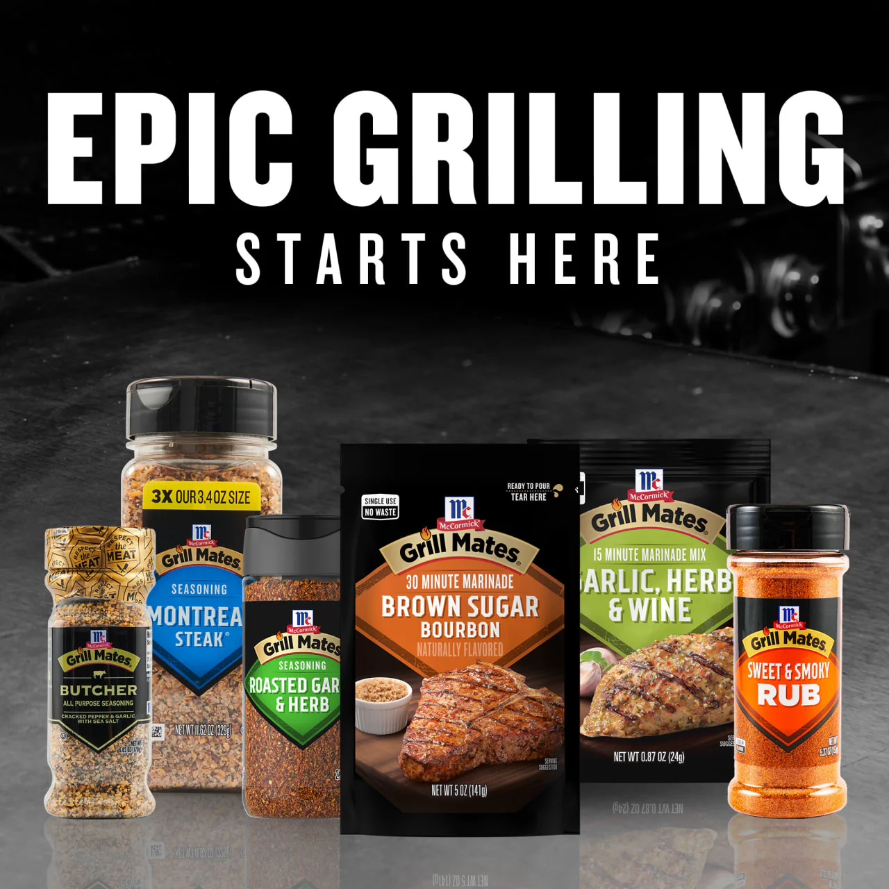 McCormick® Grill Mates® Brown Sugar Bourbon Single Use Marinade, 5 oz (6-Pack) - Image 18