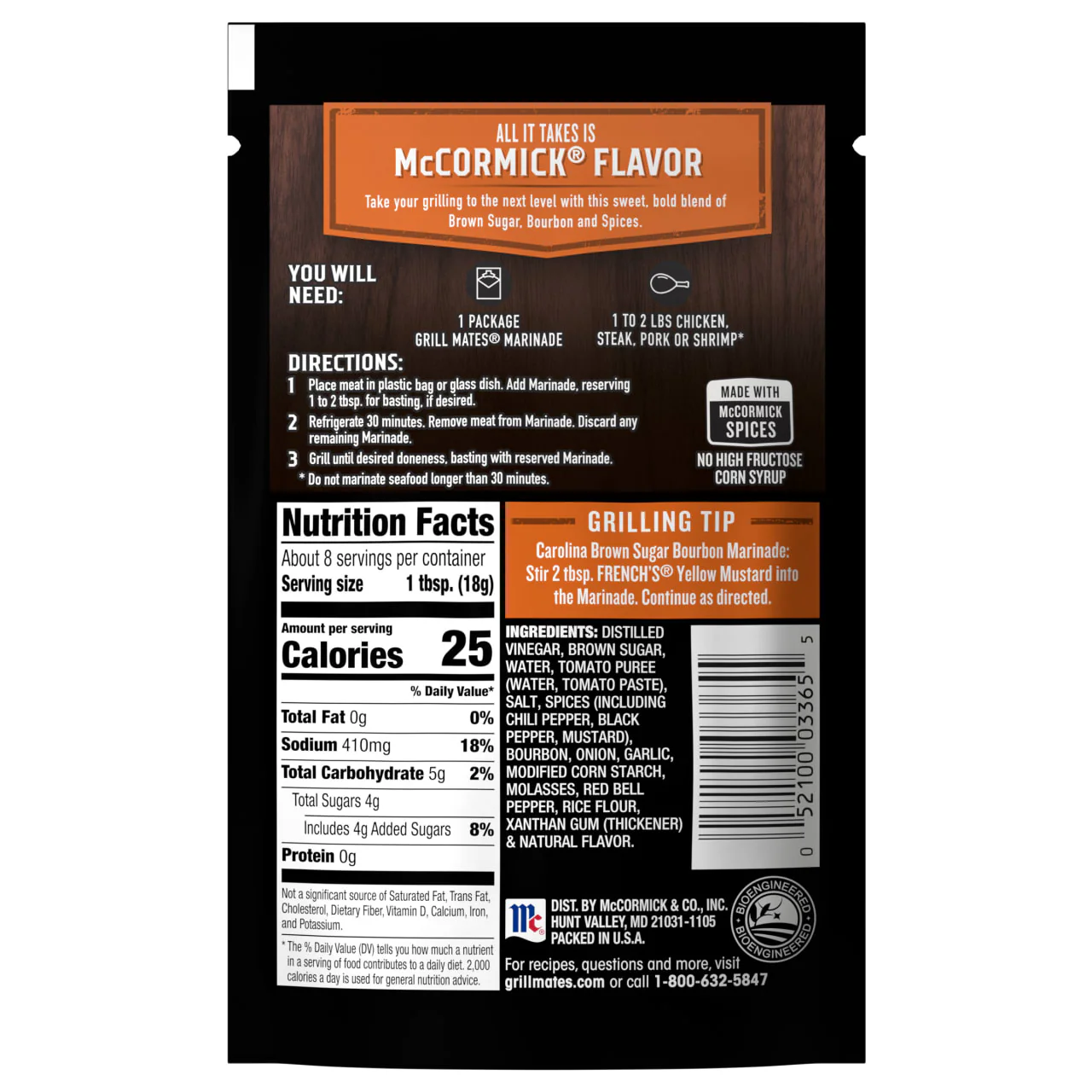 McCormick® Grill Mates® Brown Sugar Bourbon Single Use Marinade, 5 oz (6-Pack) - Image 19