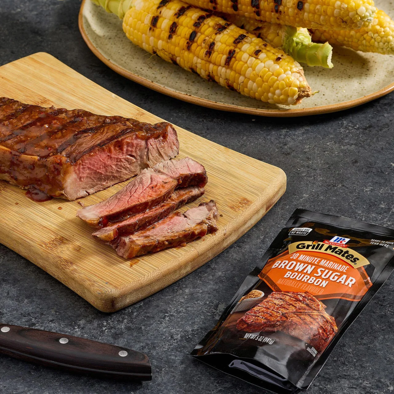 McCormick® Grill Mates® Brown Sugar Bourbon Single Use Marinade, 5 oz (6-Pack) - Image 2