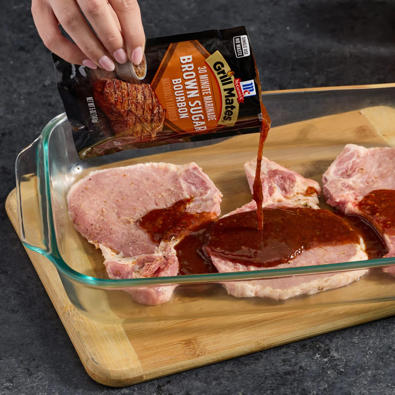 McCormick® Grill Mates® Brown Sugar Bourbon Single Use Marinade, 5 oz (6-Pack) - Image 5